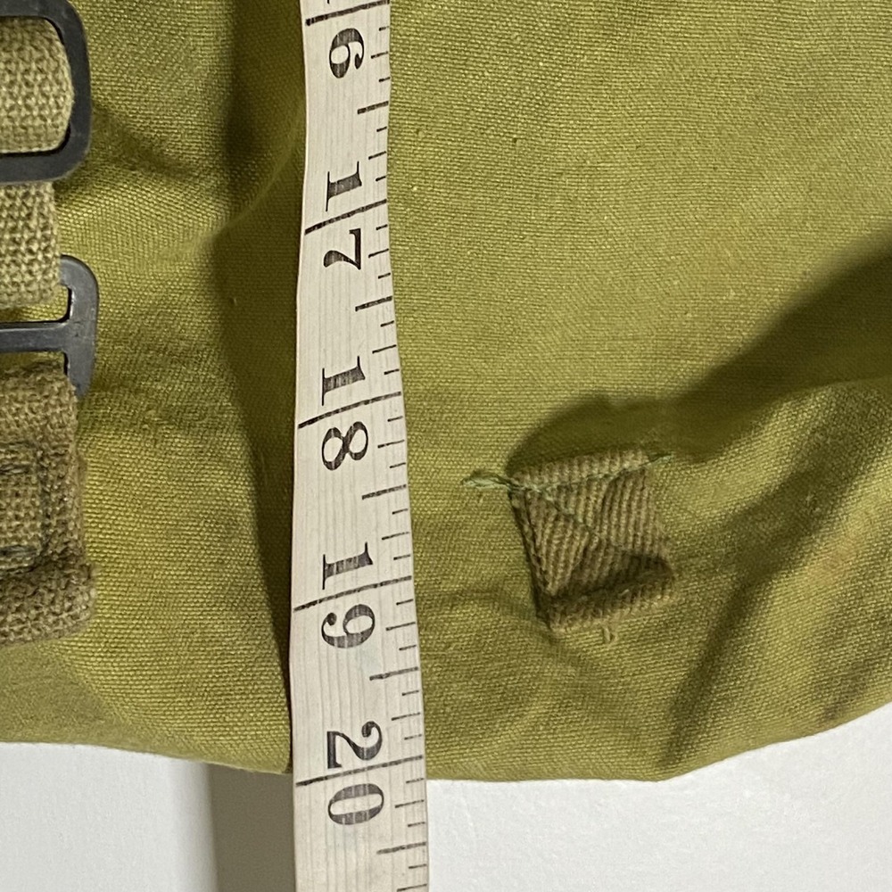 Vintage Outdoor Ranger Canvas Shoulder Bag Green Camping Pack Rucksack One Size - Picture 11 of 14